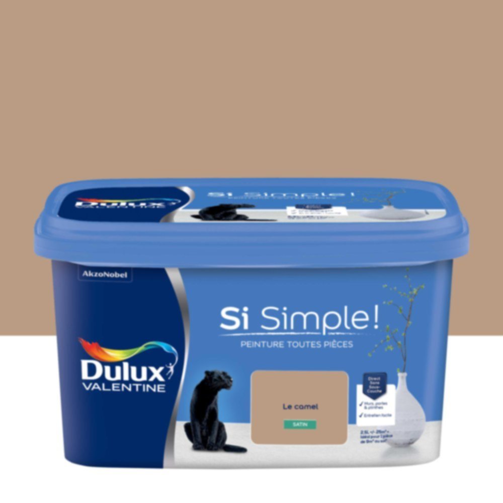  Peinture toutes pièces Si Simple ! Le Camel Satin 2,5L - DULUX VALENTINE