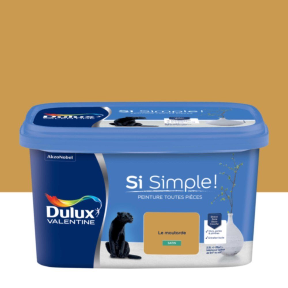  Peinture toutes pièces Si Simple ! Le Moutarde Satin 2,5L - DULUX VALENTINE