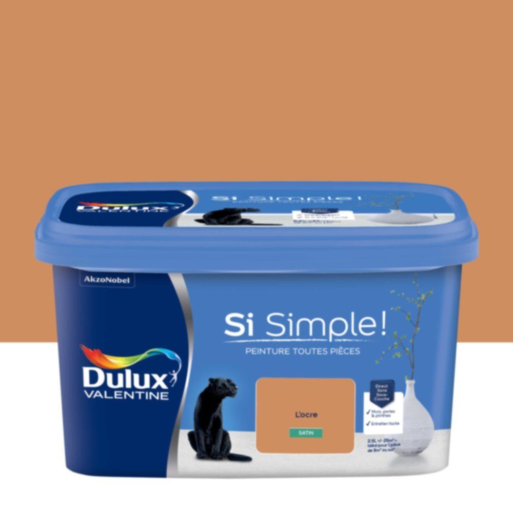  Peinture toutes pièces Si Simple ! L'Ocre Satin 2,5L - DULUX VALENTINE