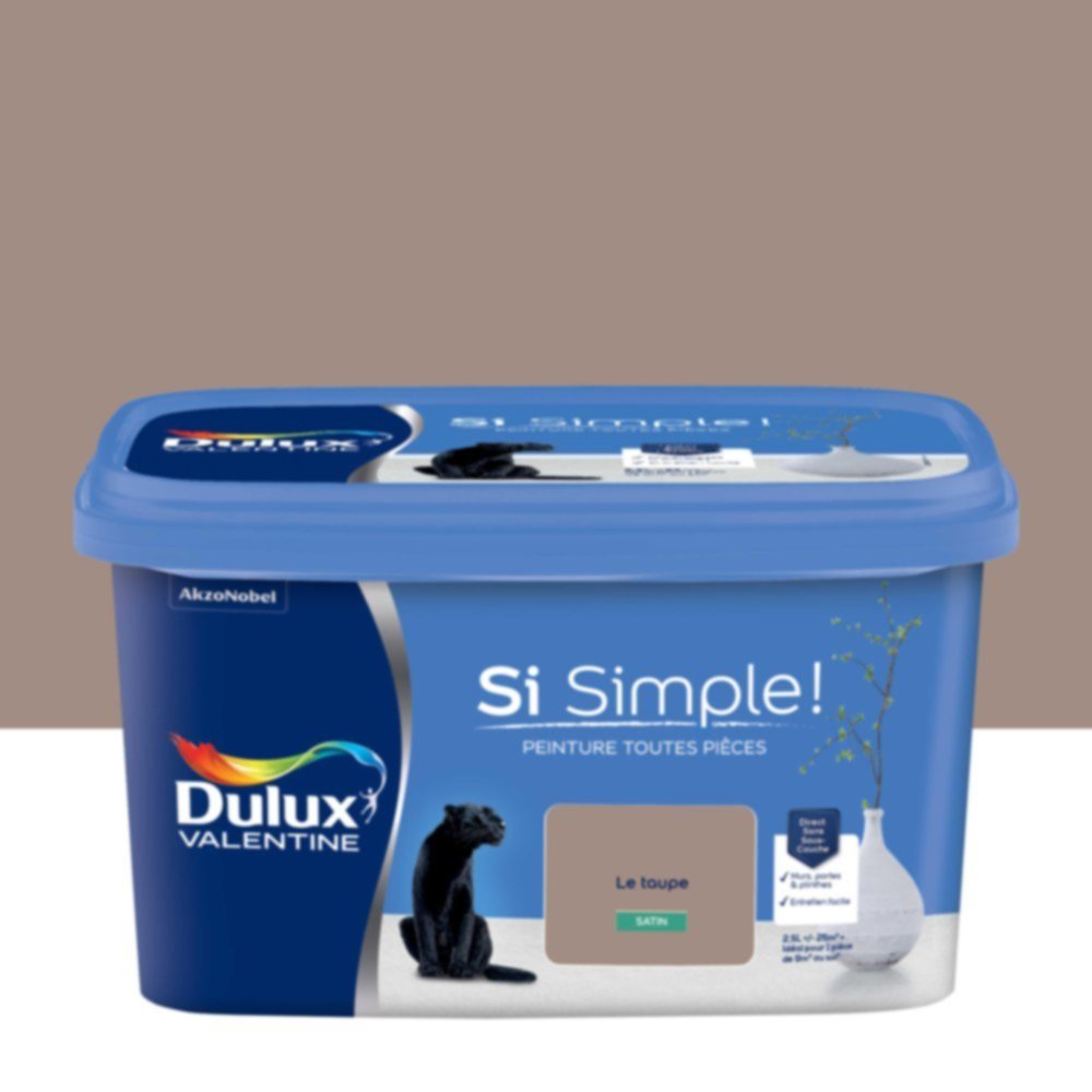  Peinture toutes pièces Si Simple ! Le Taupe Satin 2,5L - DULUX VALENTINE