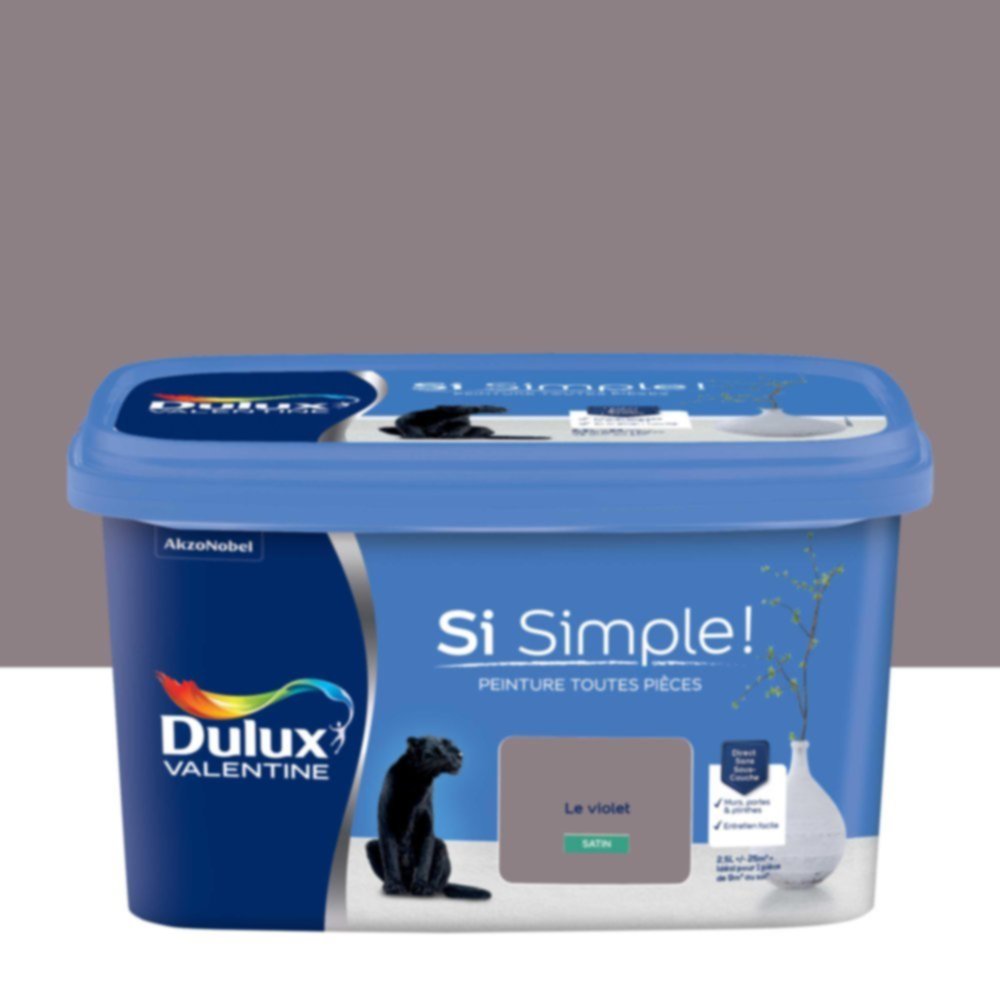  Peinture toutes pièces Si Simple ! Le Violet Satin 2,5L - DULUX VALENTINE