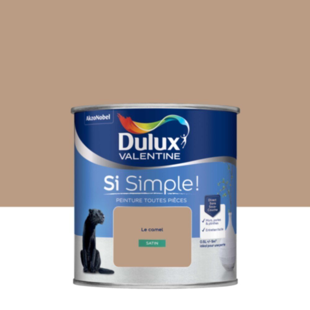  Peinture toutes pièces Si Simple ! Le Camel Satin 0,5L - DULUX VALENTINE