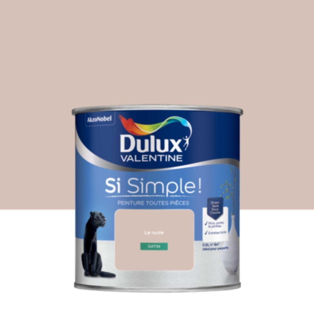  Peinture toutes pièces Si Simple ! Le Nude Satin 0,5L - DULUX VALENTINE