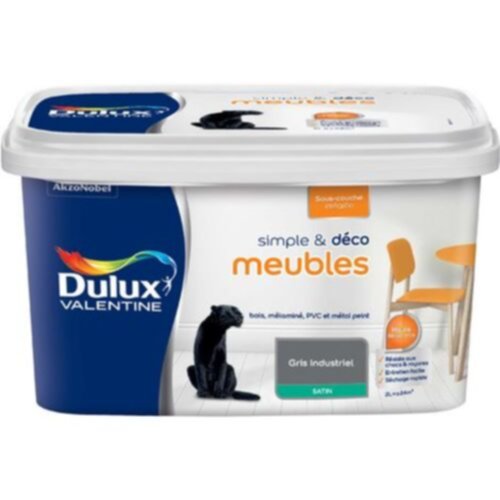 Peinture de rénovation Simple & Deco meubles satin gris industriel 2L - DULUX VALENTINE