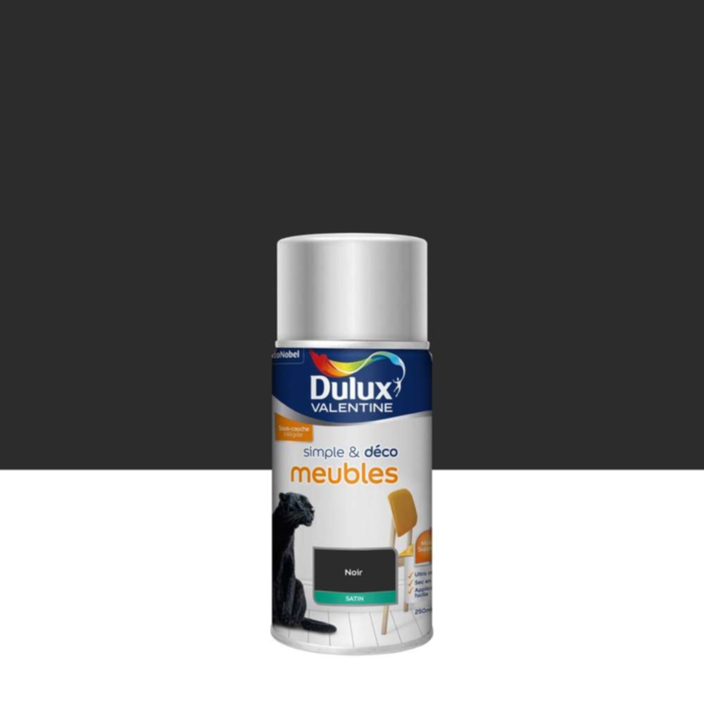 Peinture Meubles Noir Satin 0,25L - DULUX VALENTINE