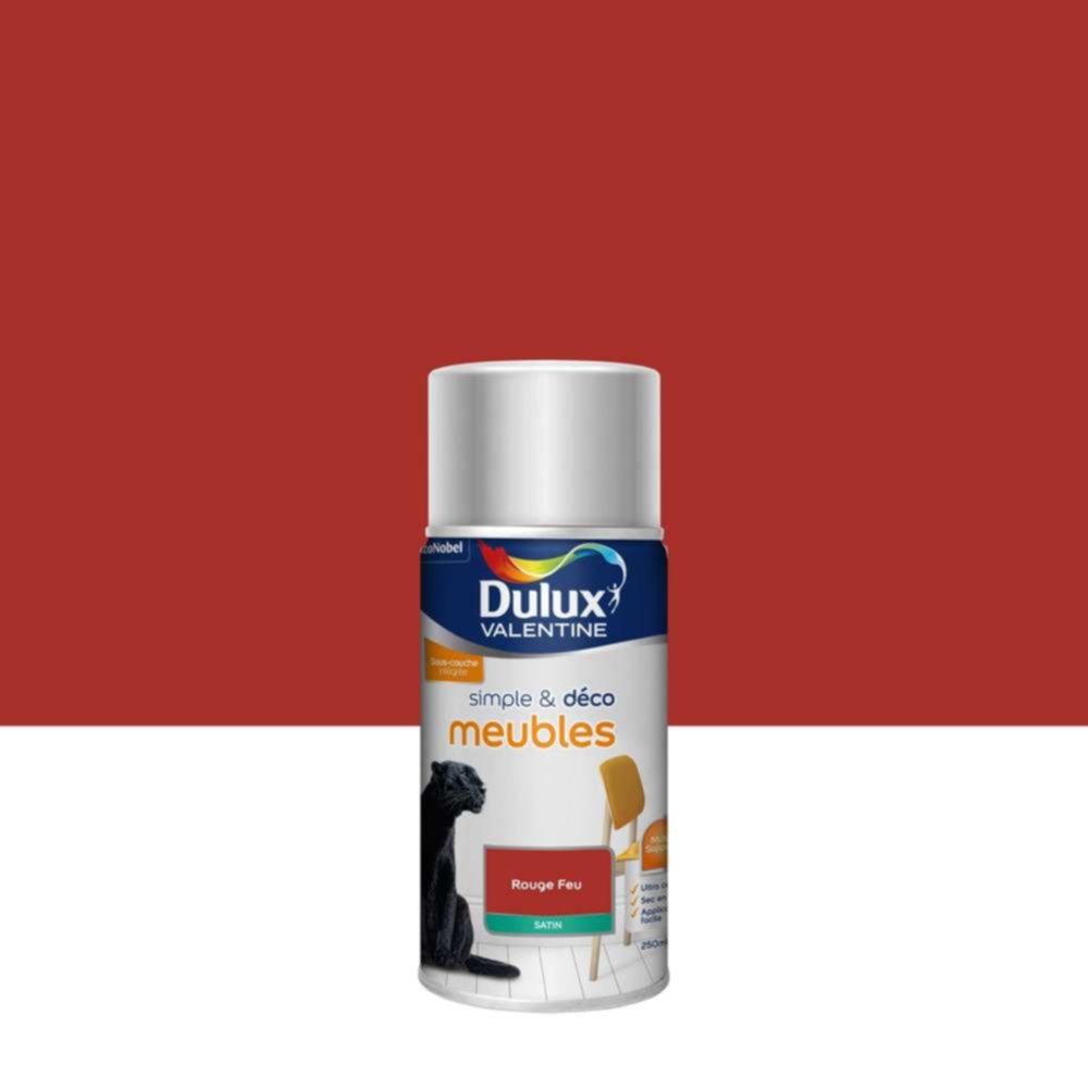 Peinture Meubles Rouge Feu Satin 0,25L - DULUX VALENTINE