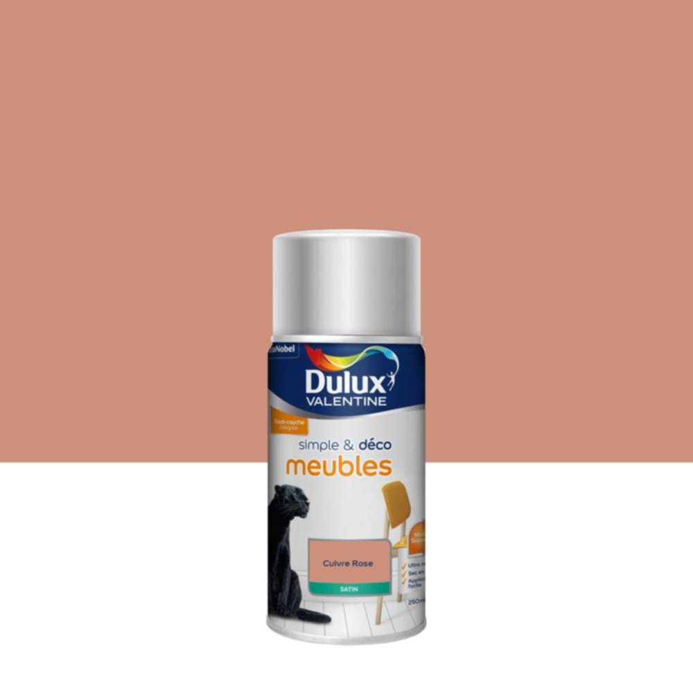 Peinture Meubles Cuivre Rose Satin 0,25L - DULUX VALENTINE