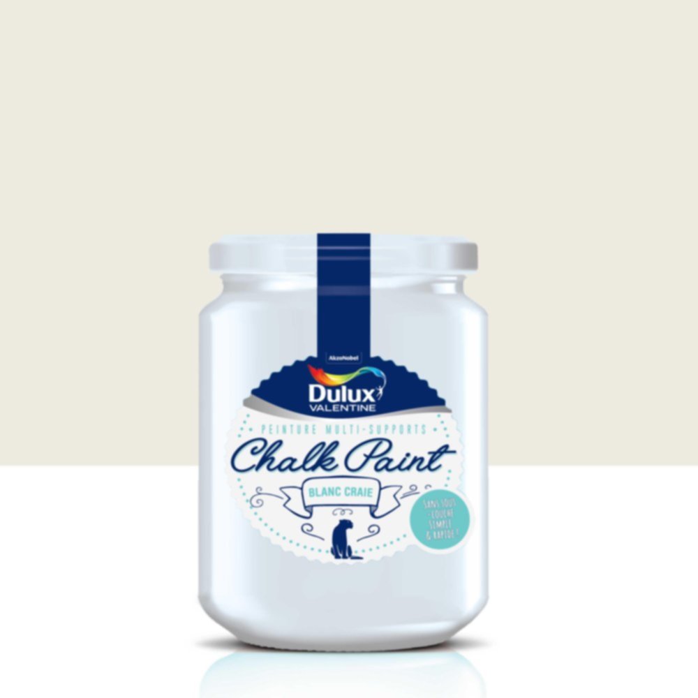 Peinture Chalk Paint Blanc Craie Satin 0,4L - DULUX VALENTINE