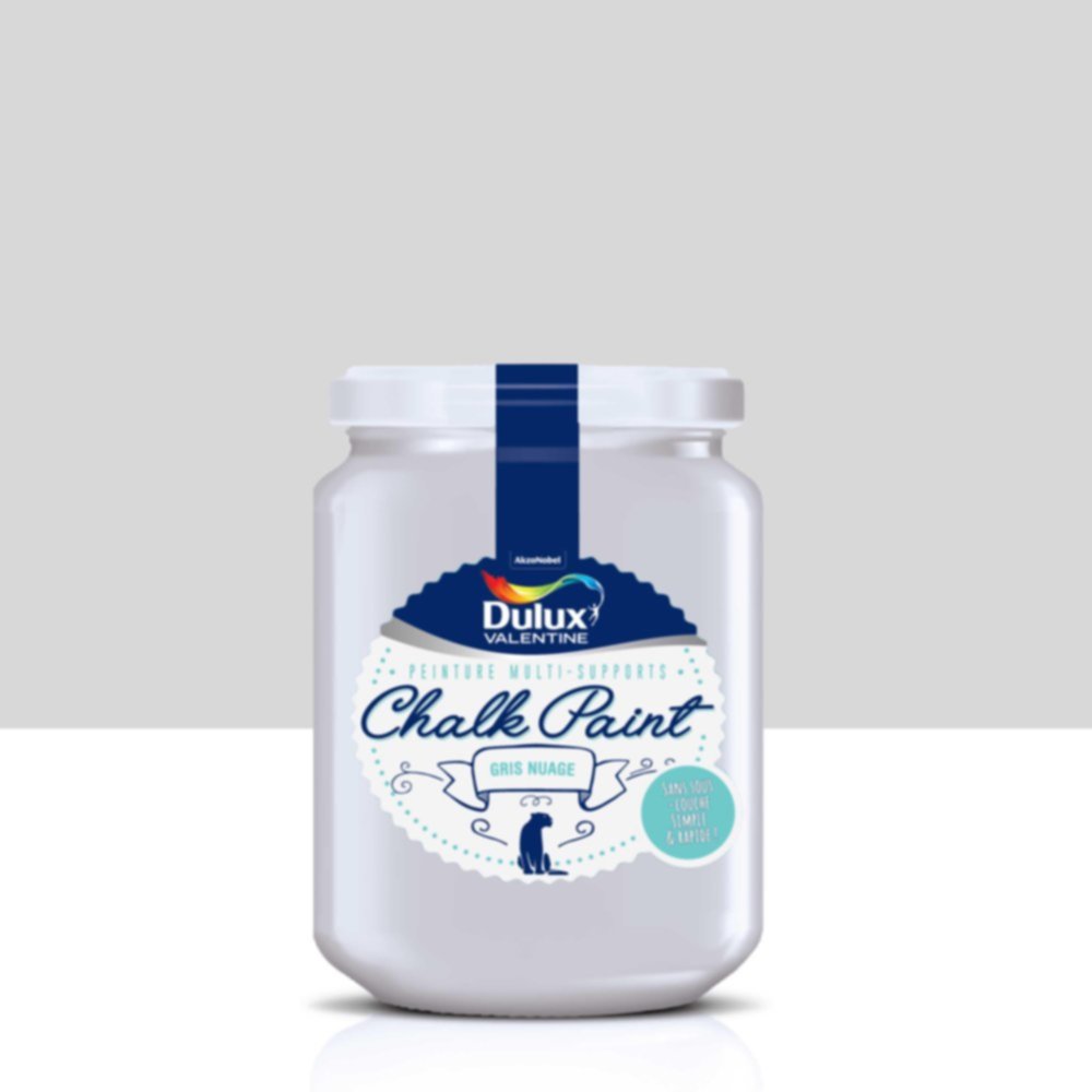 Peinture Chalk Paint Gris Nuage Mat 0,4L - DULUX VALENTINE