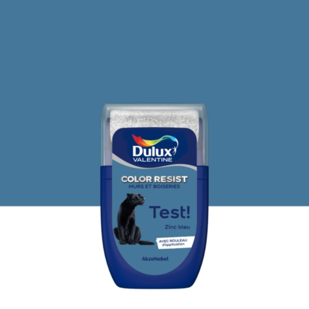 Testeur de Peinture Color Resist Zinc Bleu Mat 30ml - DULUX VALENTINE