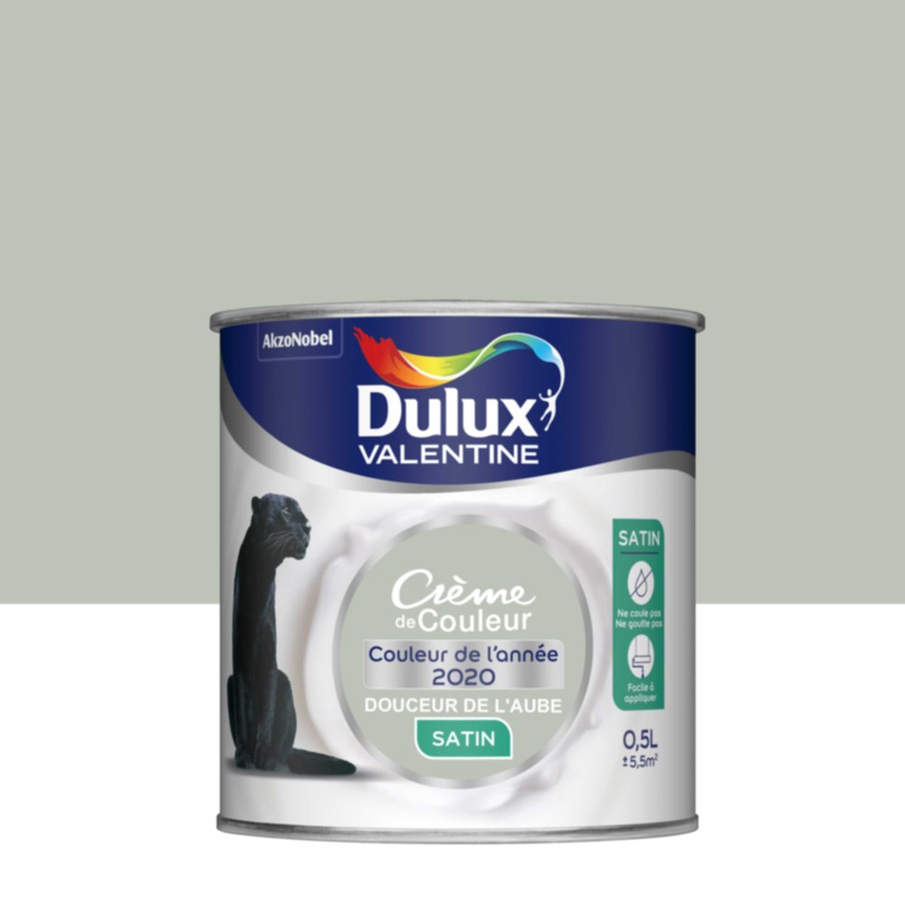 Peinture intérieure Crème de couleur satin Douceur de l'Aube 0,5L - DULUX VALENTINE