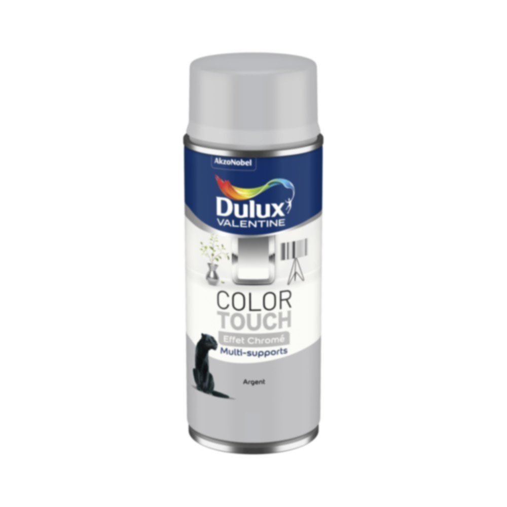 Peinture aérosol Multi-supports Int/Ext Color Touch Effet Chromé Argent 400ml - DULUX VALENTINE