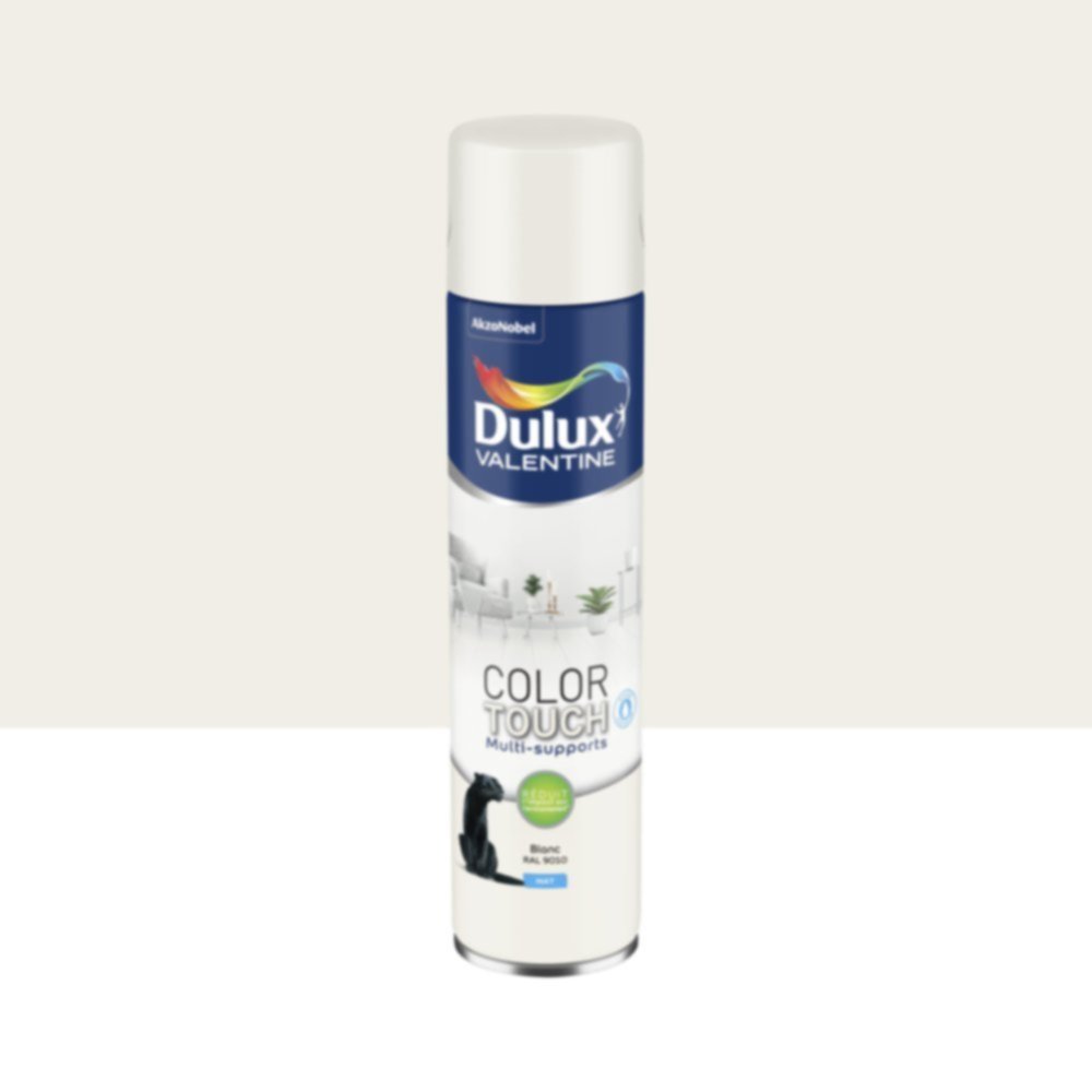 Peinture aérosol Multi-supports Int/Ext Color Touch Blanc Mat 600ml - DULUX VALENTINE