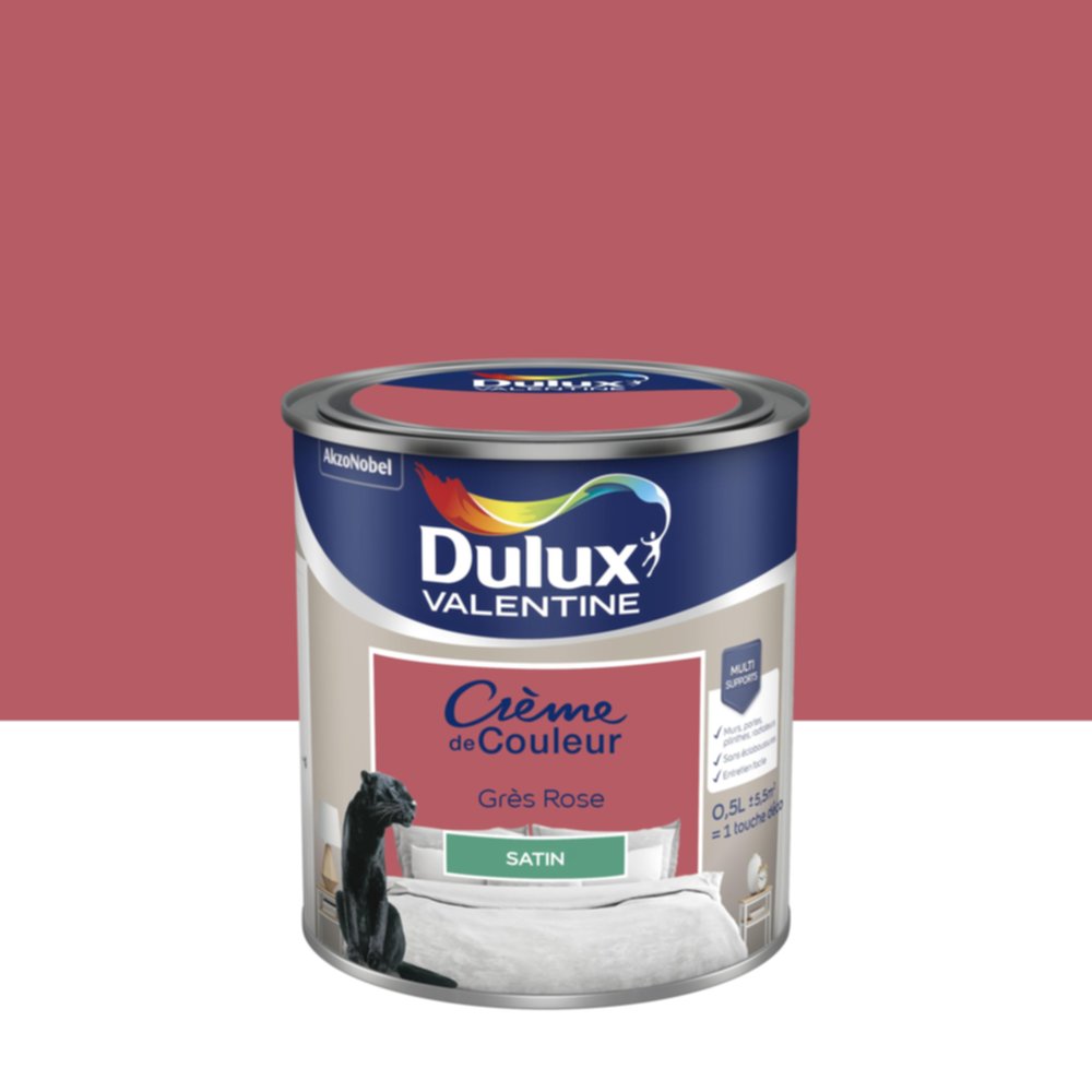 Peinture Satin Grès Rose 0,5L - DULUX VALENTINE