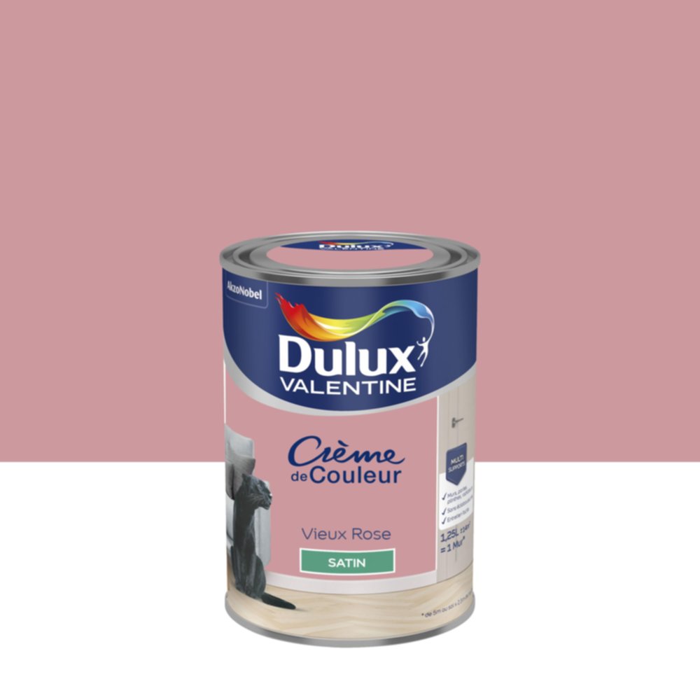 Peinture Satin Vieux Rose 1,25L - DULUX VALENTINE