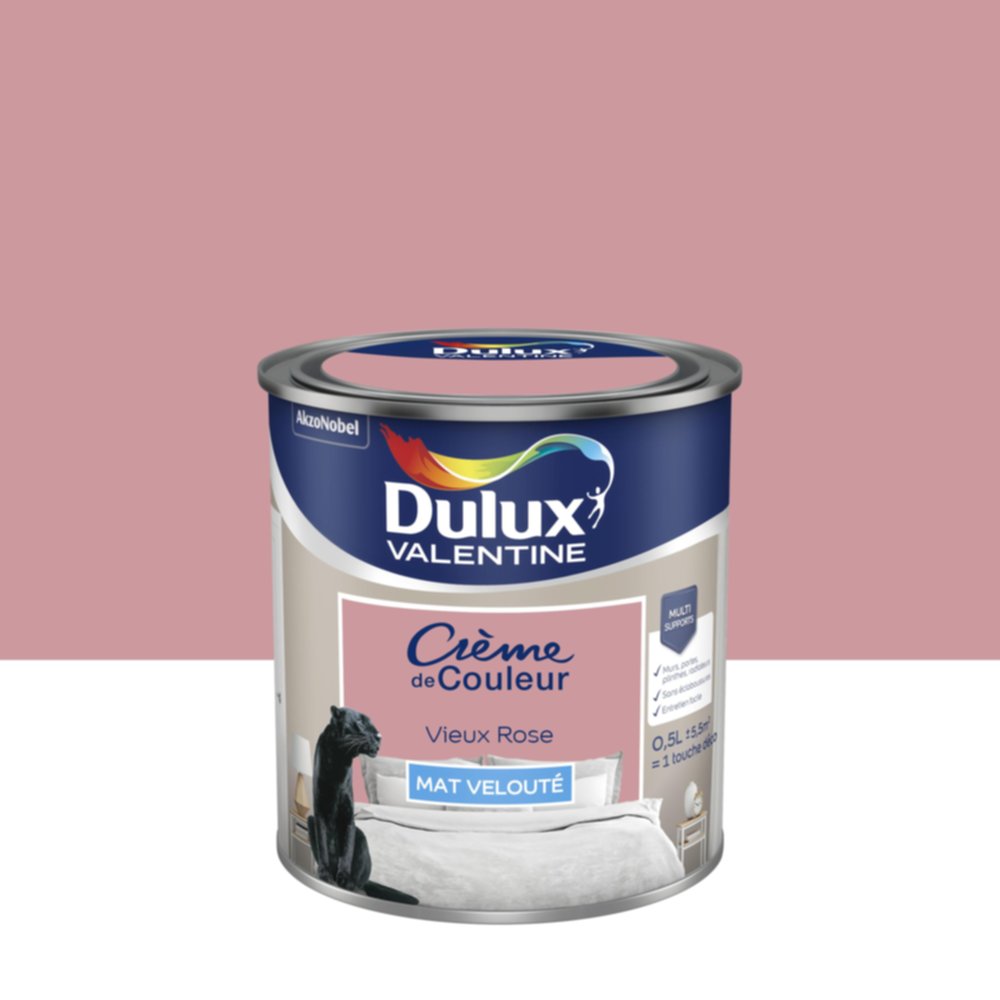 Peinture Mat Vieux Rose 0,5L - DULUX VALENTINE