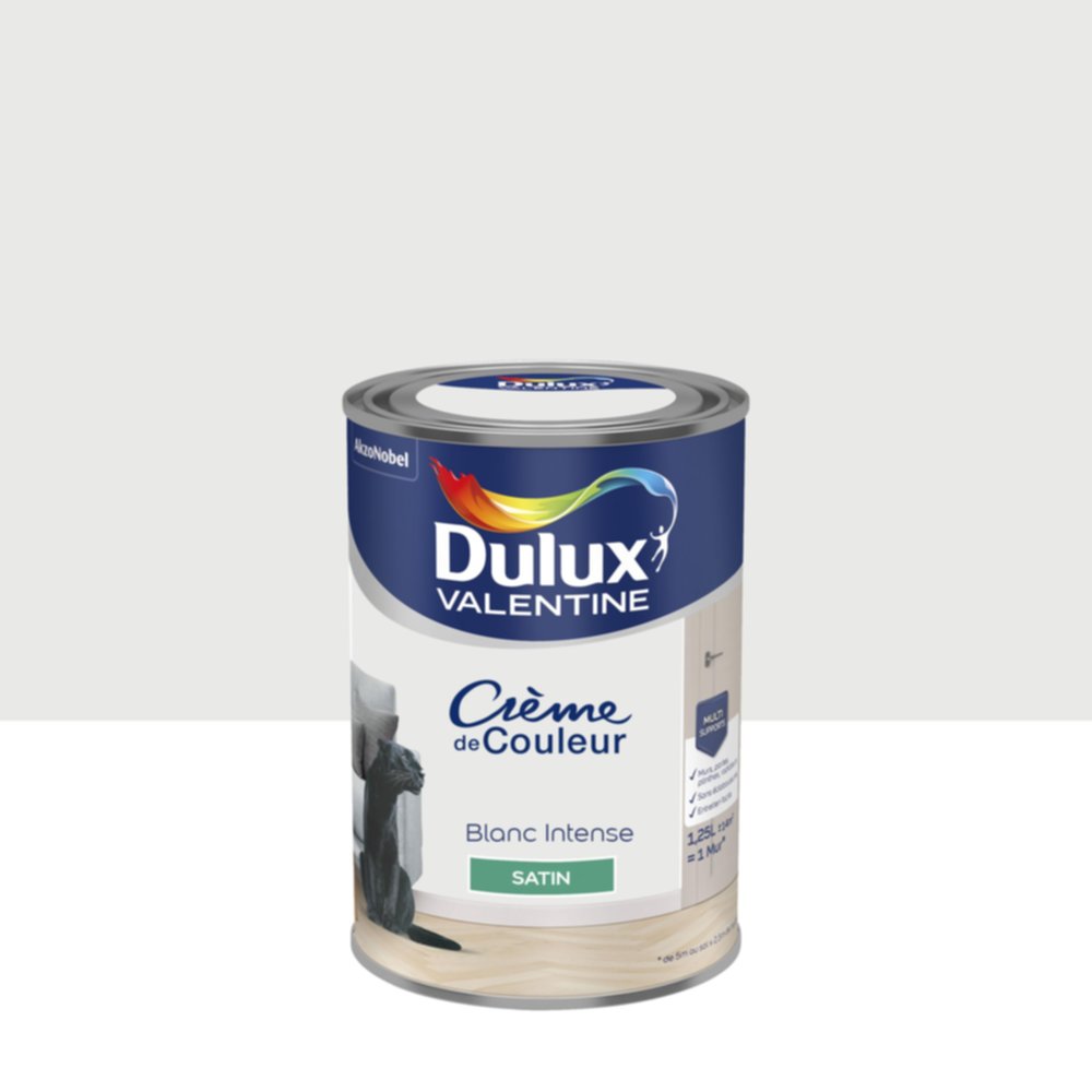 Peinture Satin Blanc Intense 1,25L - DULUX VALENTINE