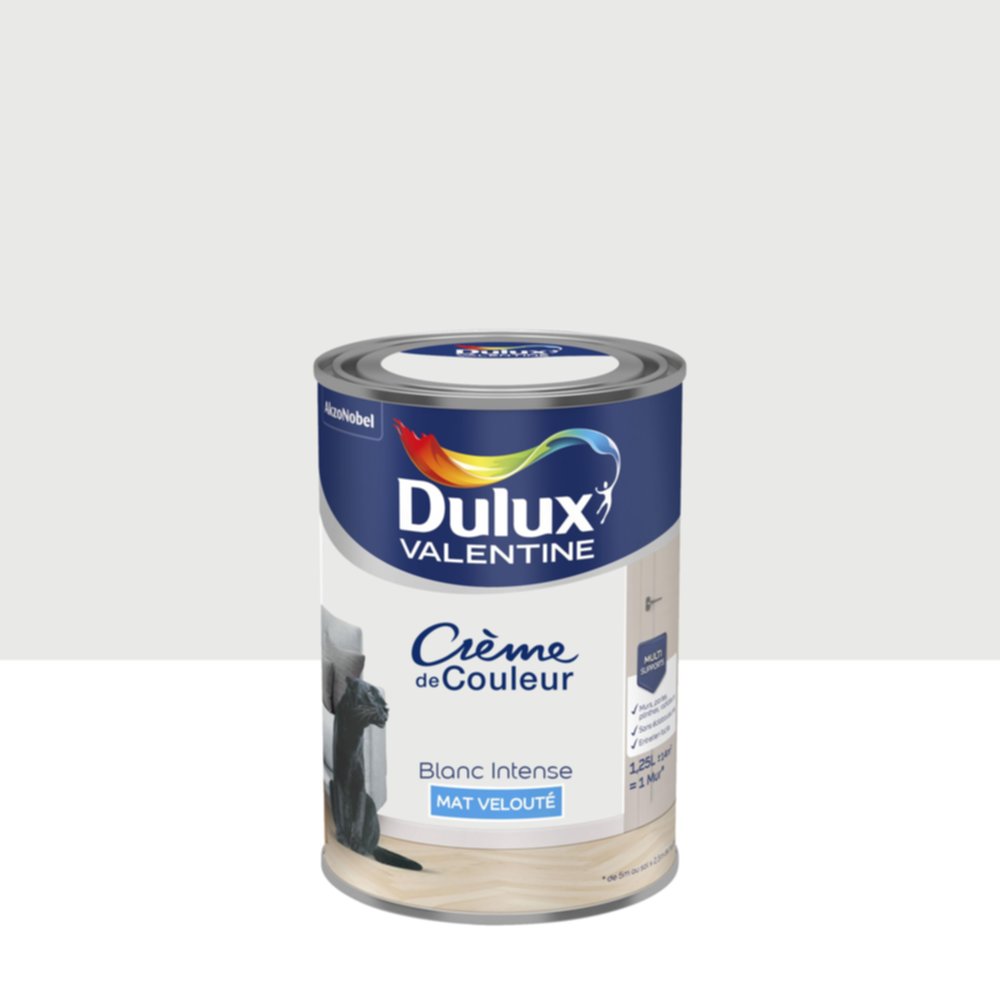 Peinture Mat Blanc Intense 1,25L - DULUX VALENTINE