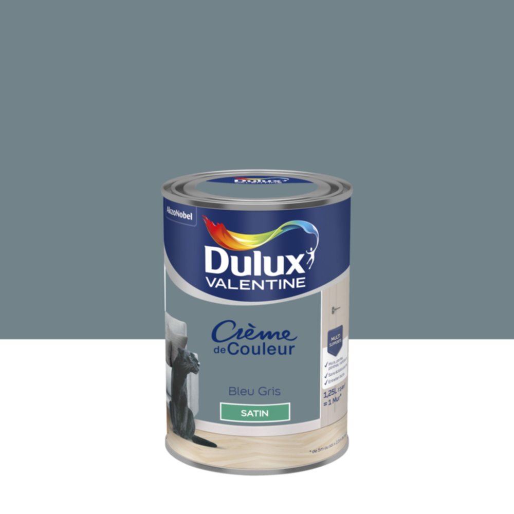 Peinture Satin Bleu Gris Coy 1,25L - DULUX VALENTINE