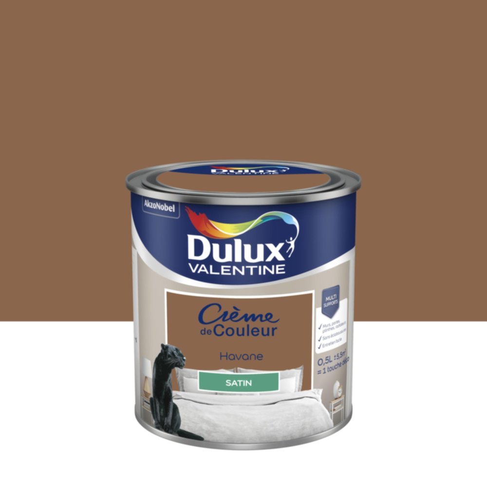 Peinture Satin Havane 0,5L - DULUX VALENTINE