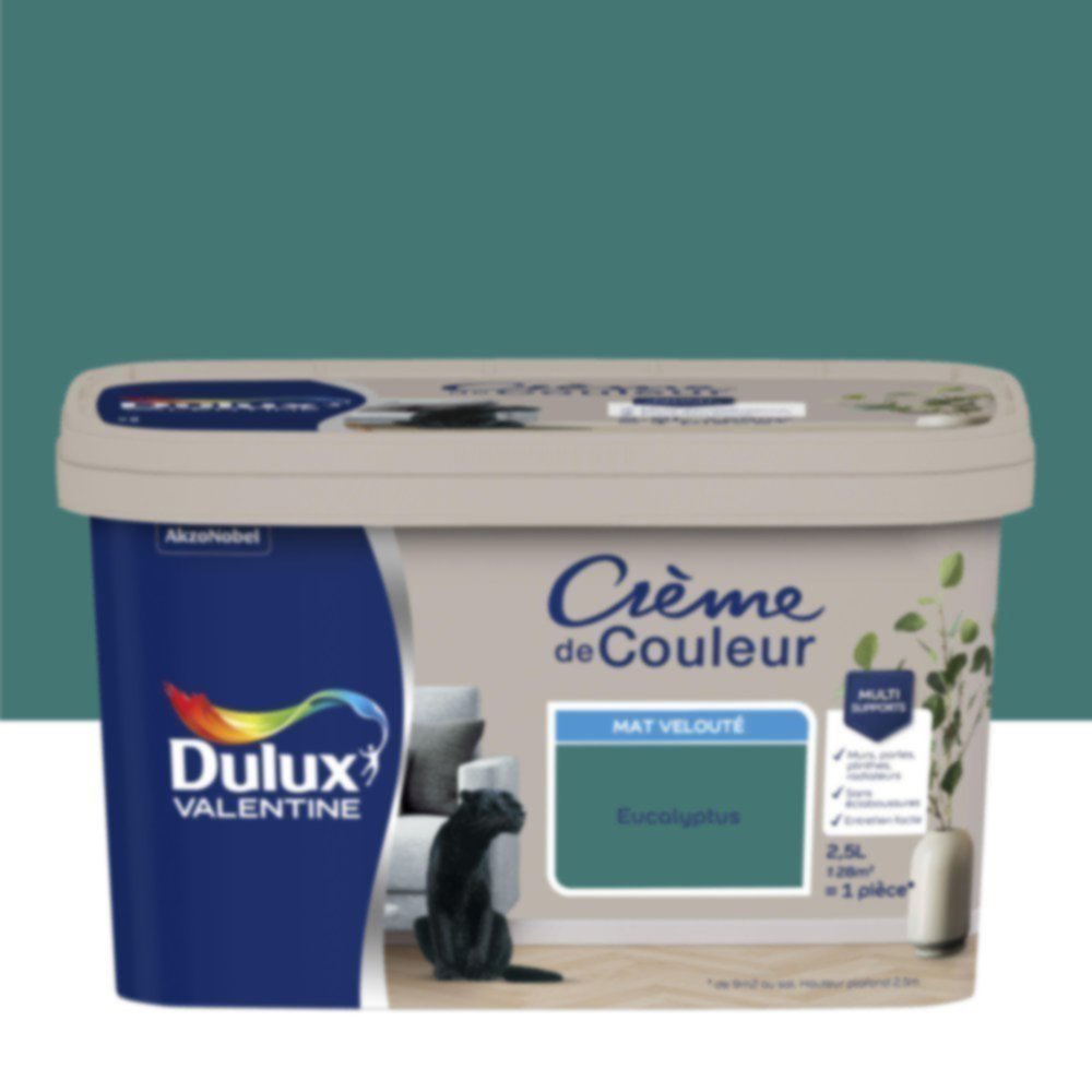 Peinture murs et boiseries Crème de Couleur Mat Eucalyptus 2,5L - DULUX VALENTINE