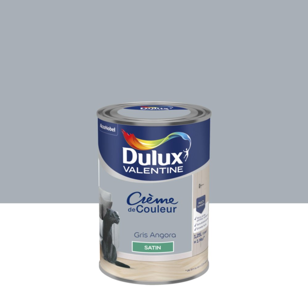 Peinture Satin Gris Angora 1,25L - DULUX VALENTINE