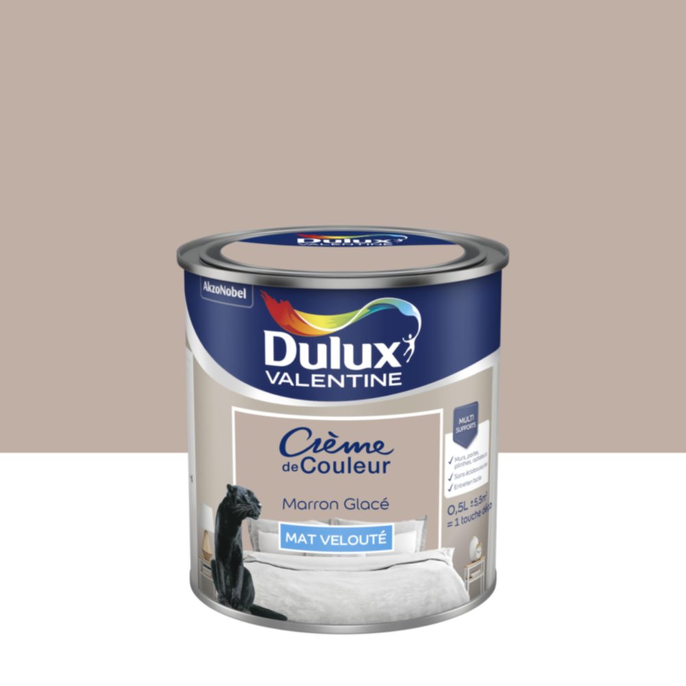 Peinture Mat Marron Glacé 0,5L - DULUX VALENTINE