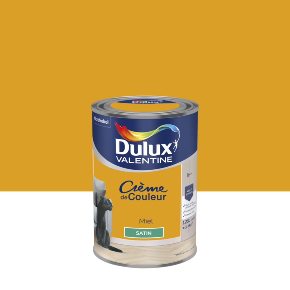 Peinture Satin Miel 1,25L - DULUX VALENTINE