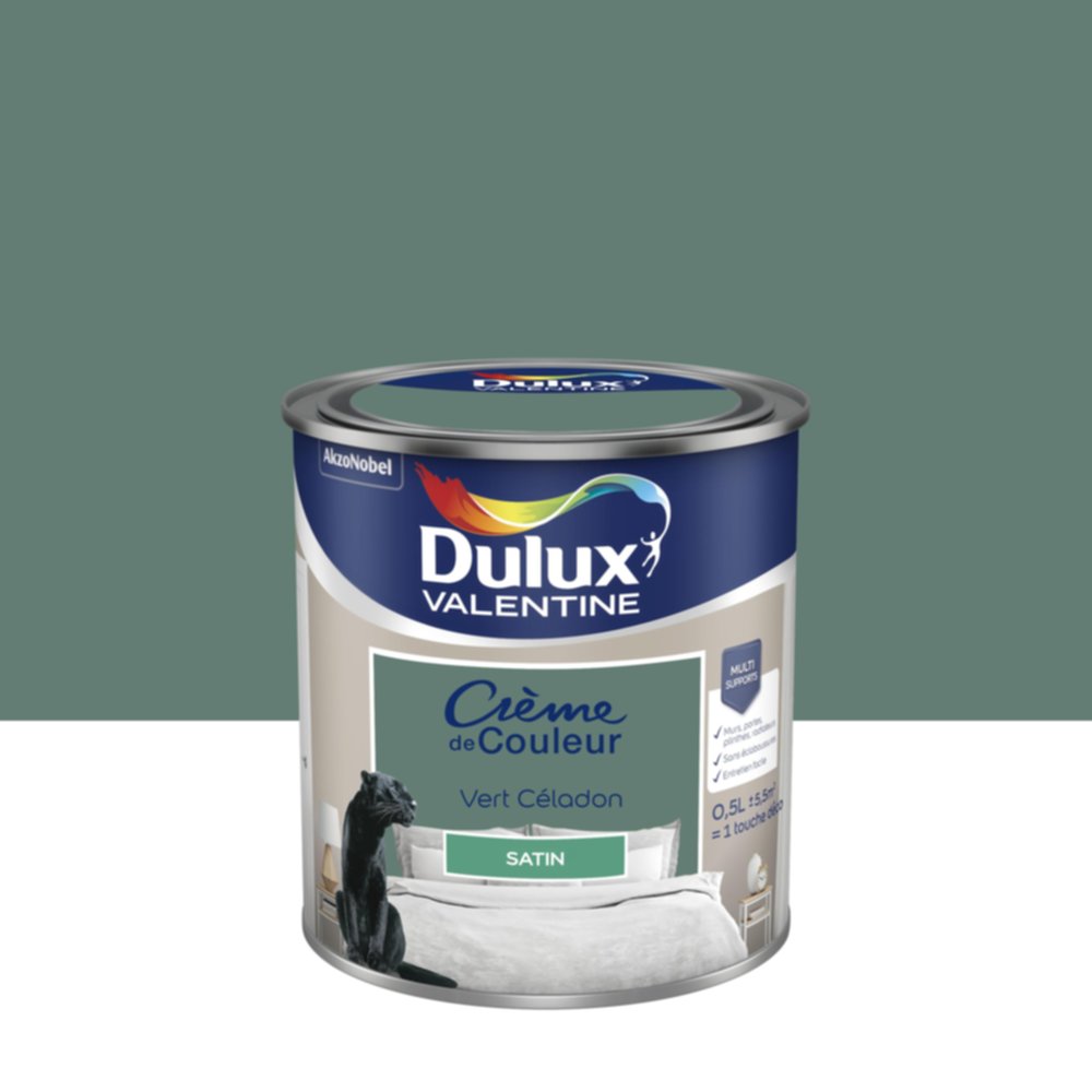 Peinture Satin Vert Céladon 0,5L - DULUX VALENTINE