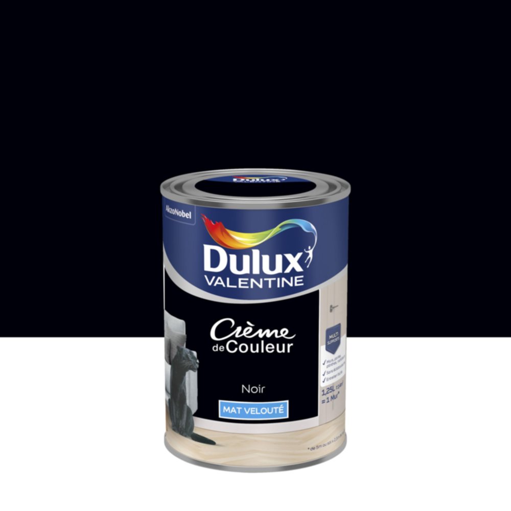 Peinture Mat Noir 1,25L - DULUX VALENTINE