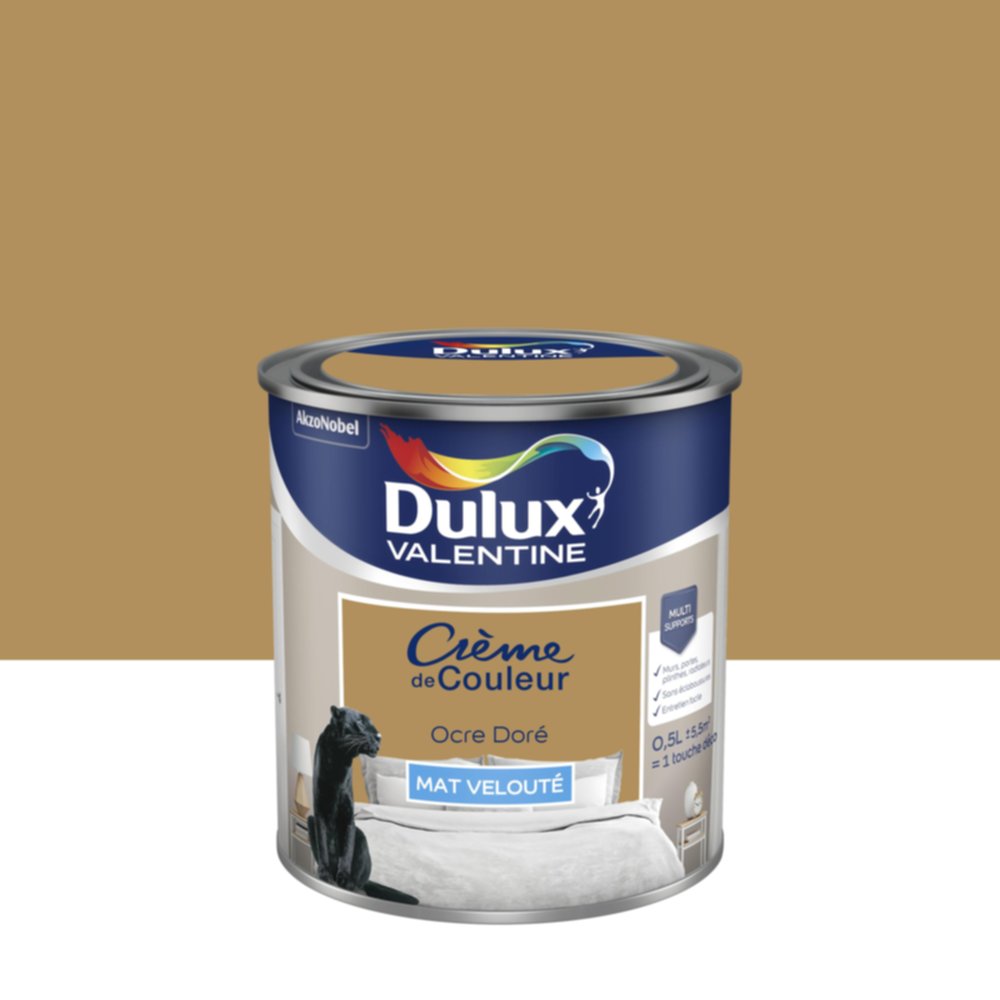 Peinture Mat Ocre Doré 0,5L - DULUX VALENTINE