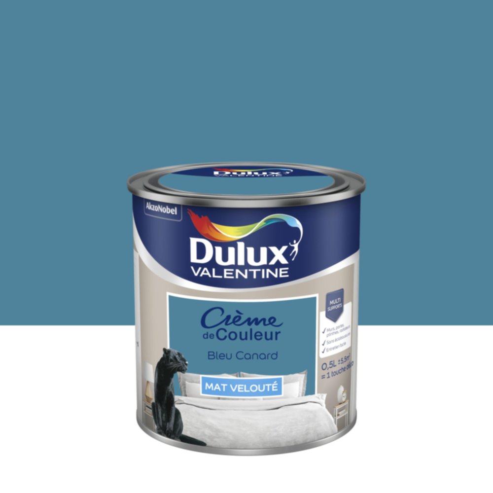 Peinture Mat Bleu Canard 0,5L - DULUX VALENTINE