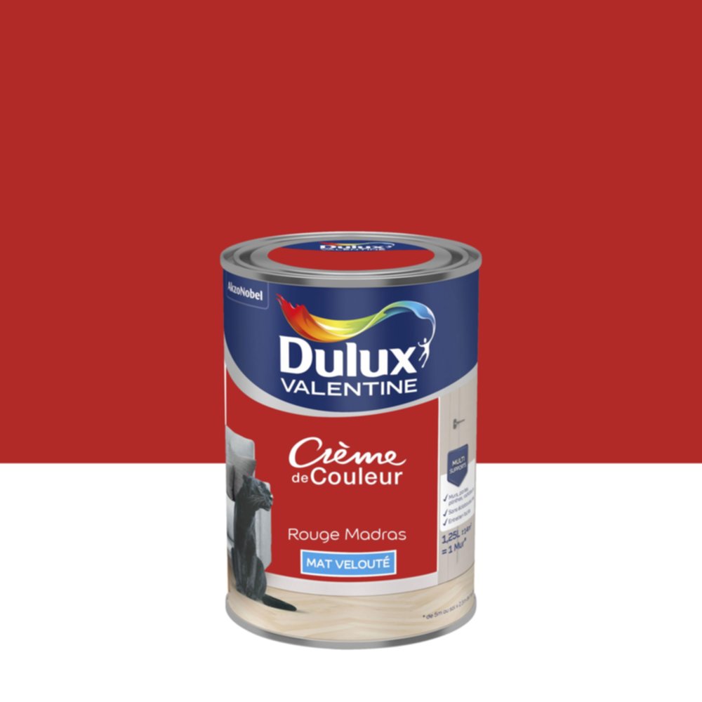 Peinture Mat Rouge Madras 1,25L - DULUX VALENTINE