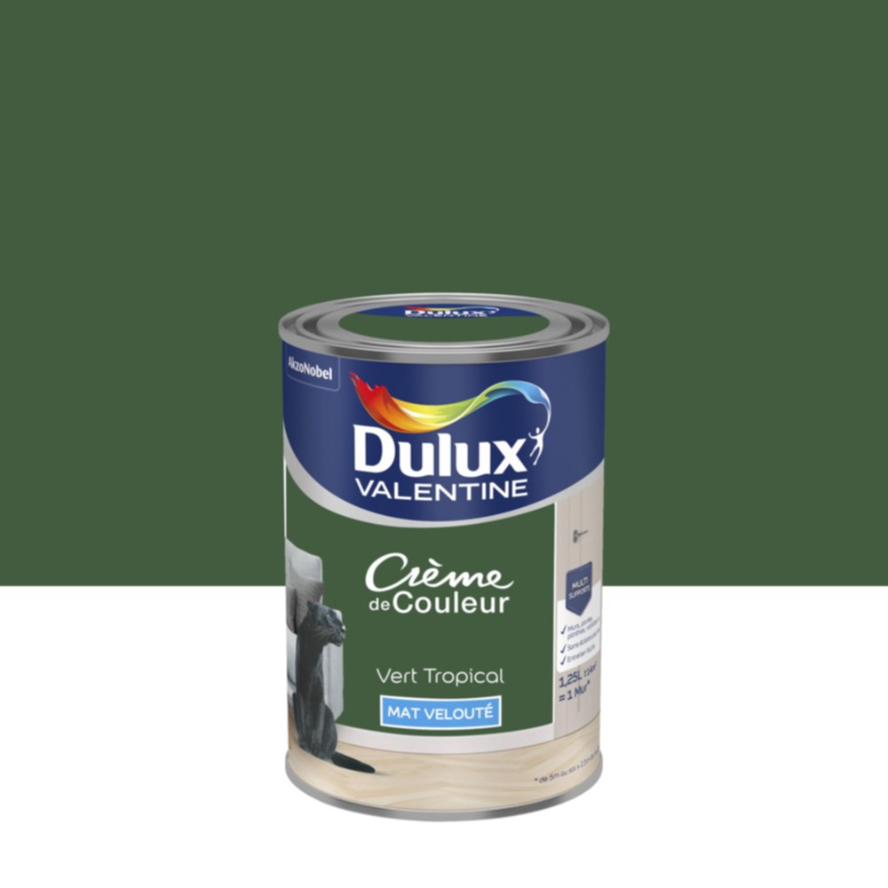 Peinture Mat Vert Tropical 1,25L - DULUX VALENTINE