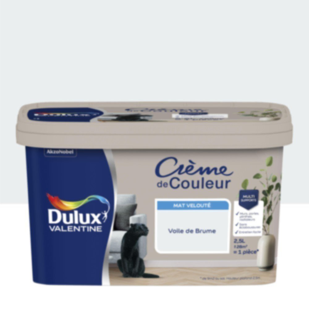 Peinture murs et boiseries Crème de Couleur Mat Voile de Brume 2,5L - DULUX VALENTINE