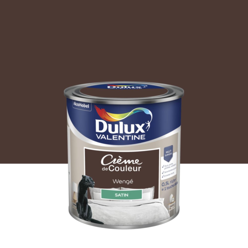 Peinture Satin Wengé 0,5L - DULUX VALENTINE