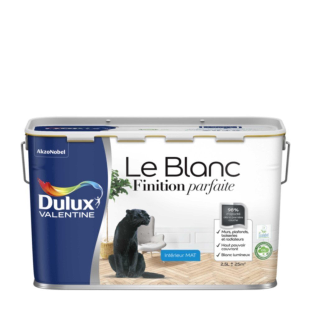 Peinture intérieure Finition Parfaite Blanc Mat 2,5L - DULUX VALENTINE