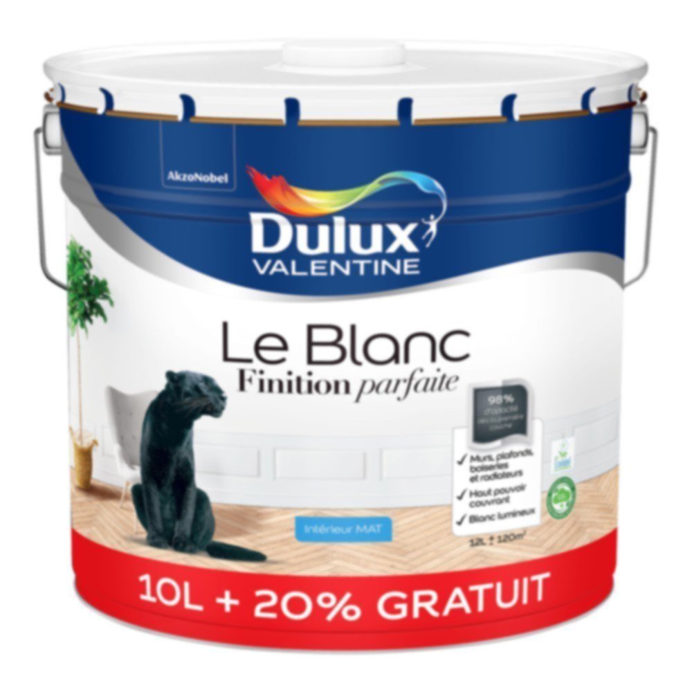 Peinture intérieure Finition Parfaite Blanc Mat 10L+20% - DULUX VALENTINE