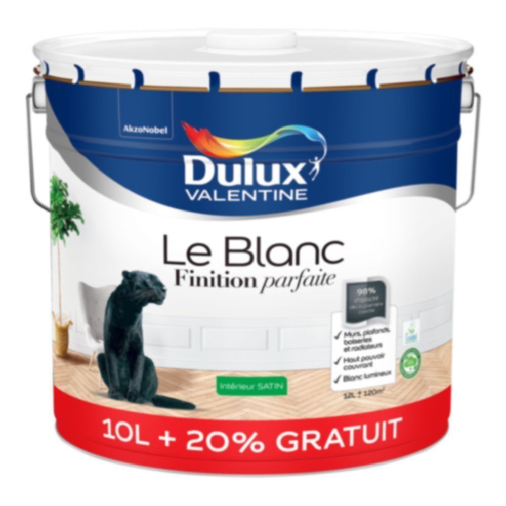 Peinture intérieure Finition Parfaite Blanc Satin 10L+20% - DULUX VALENTINE