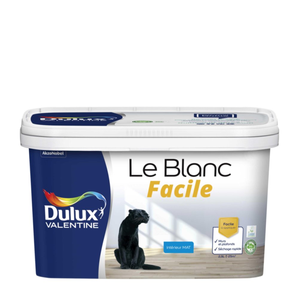 Peinture intérieure Le Blanc Facile Mat 2,5L - DULUX VALENTINE