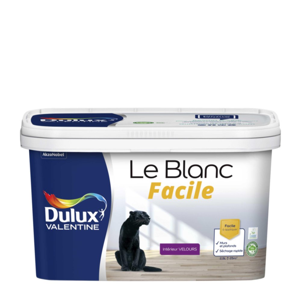 Peinture intérieure Le Blanc Facile Velours 2,5L - DULUX VALENTINE