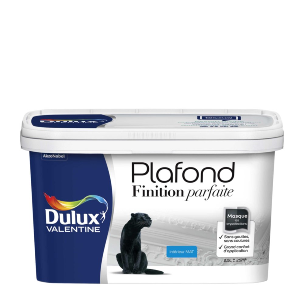 Peinture intérieure Plafond Finition Parfaite Blanc Mat 2,5L - DULUX VALENTINE