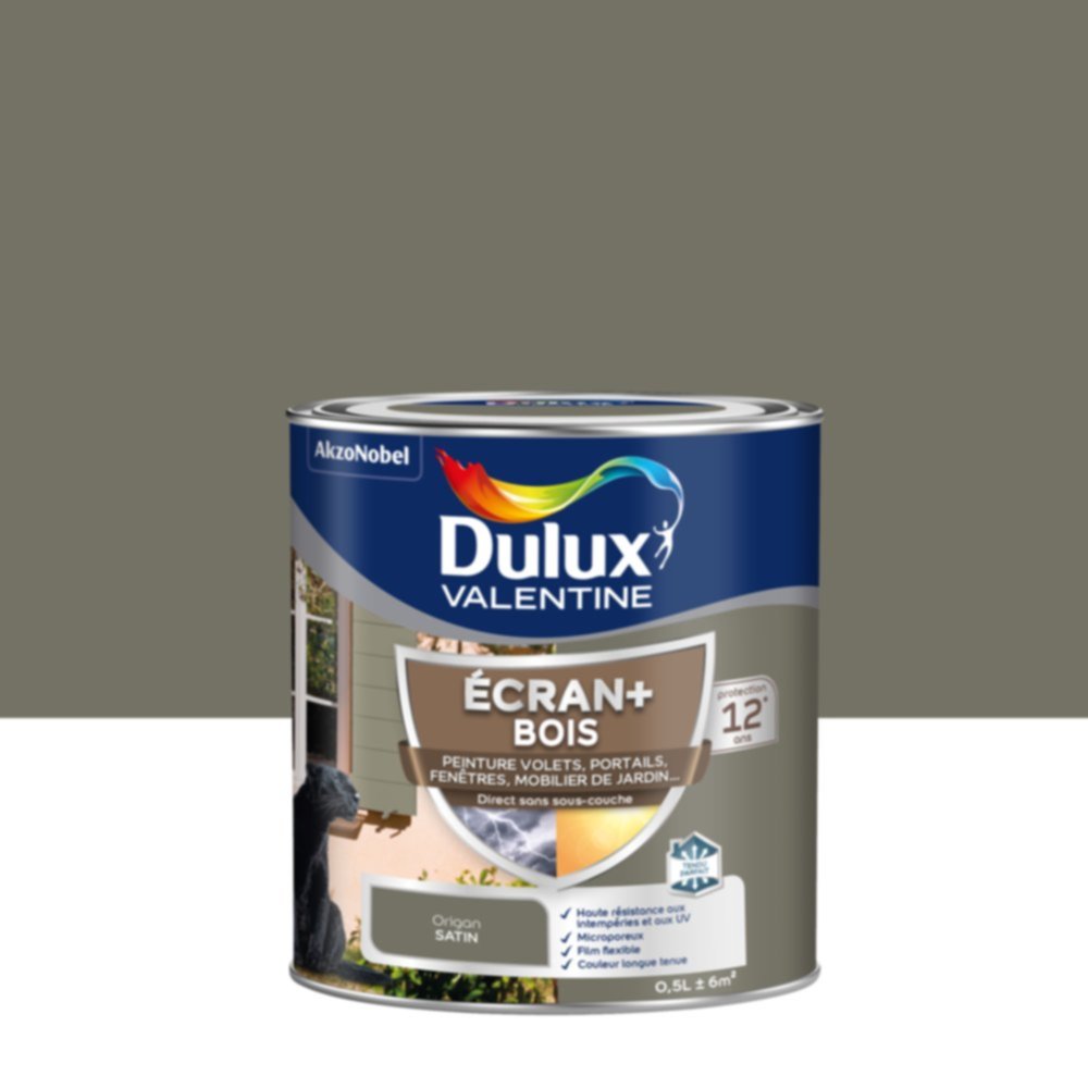 Peinture Ecran+ Bois Satin Origan 0,5L - DULUX VALENTINE