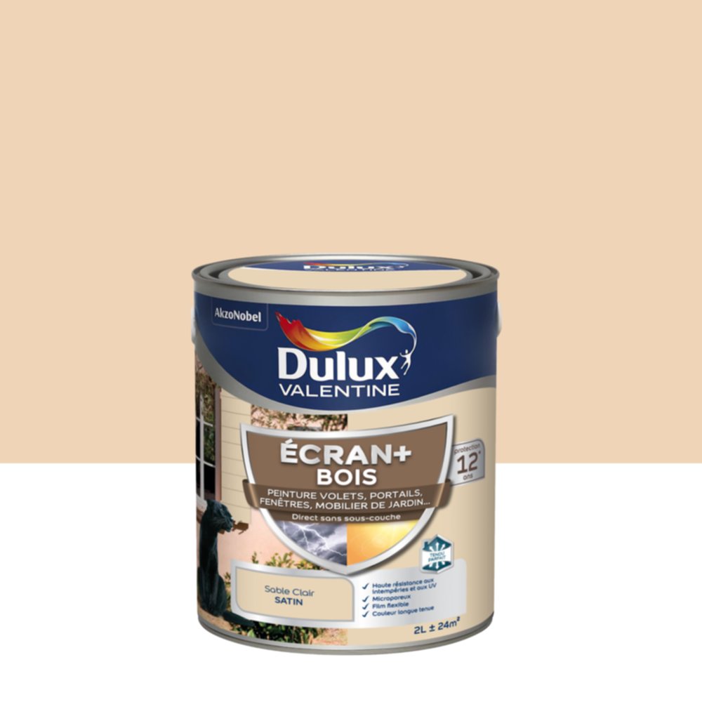 Peinture écran+ bois 2 l sable clair