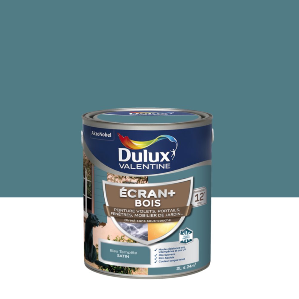 Peinture écran+ bois 2 l bleu tempete