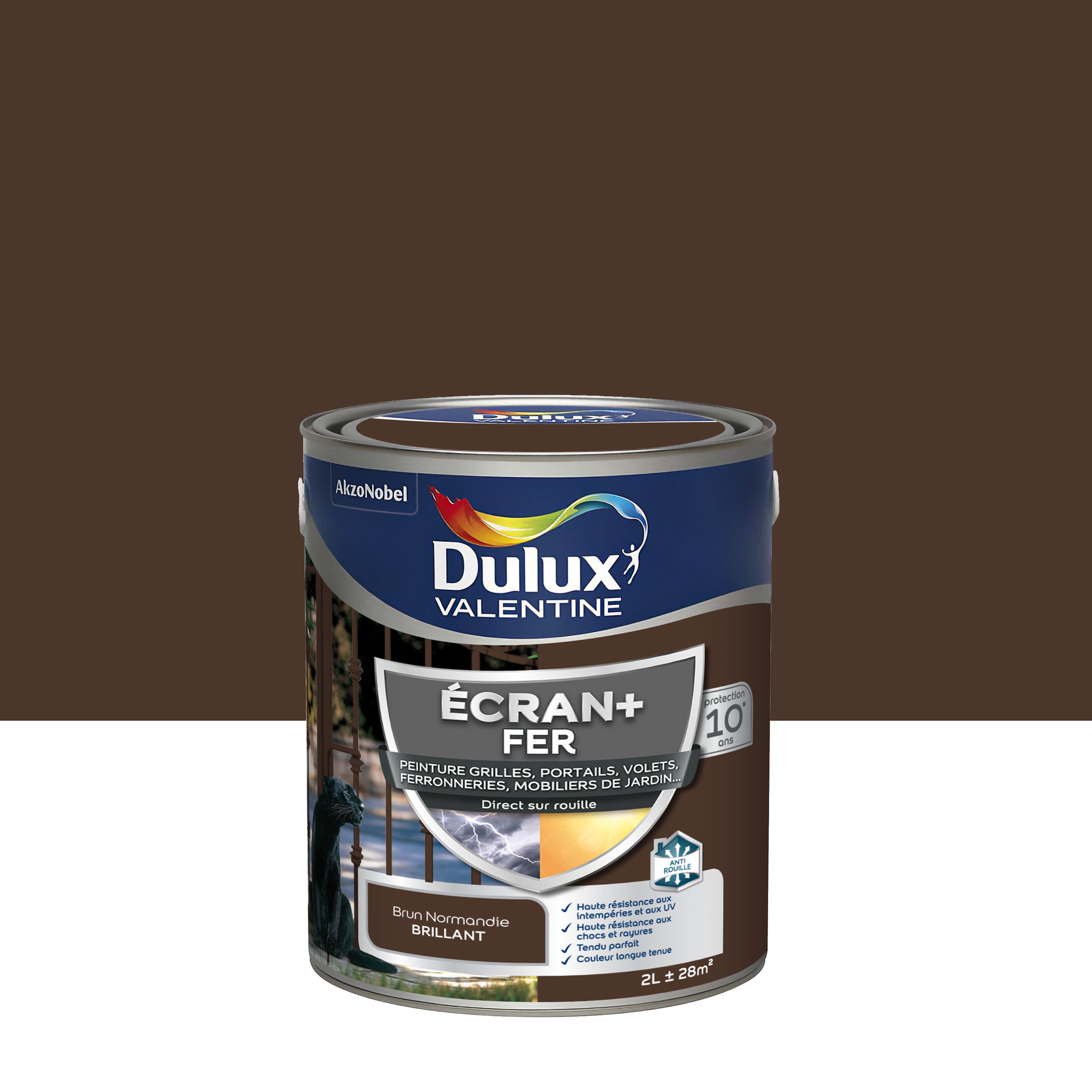 Peinture écran+ fer 2 l brun normandie brillant