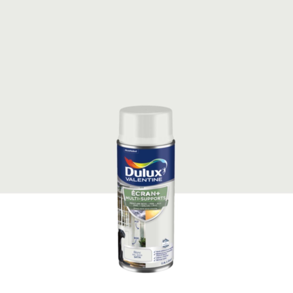 Peinture aérosol Ecran+ Multi-supports Satin Blanc 0,4L - DULUX VALENTINE