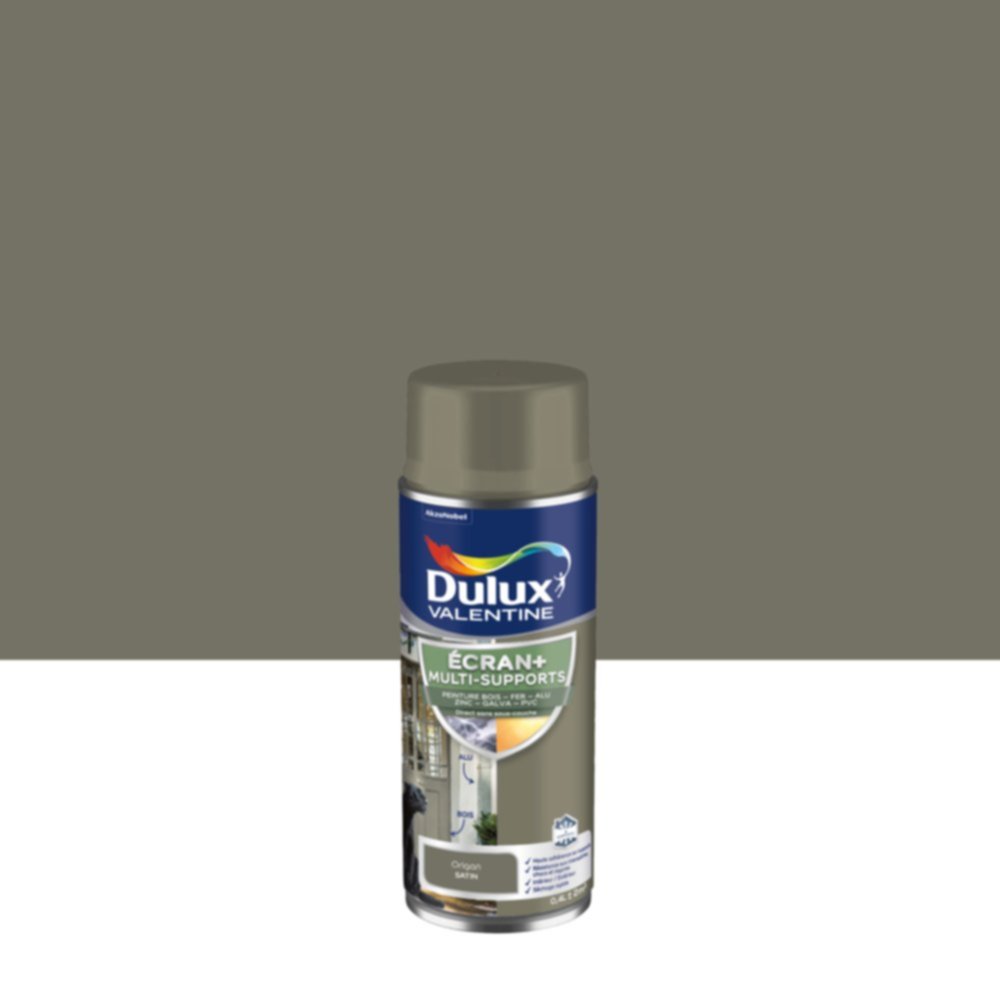 Peinture aérosol Ecran+ Multi-supports Satin Origan 0,4L - DULUX VALENTINE