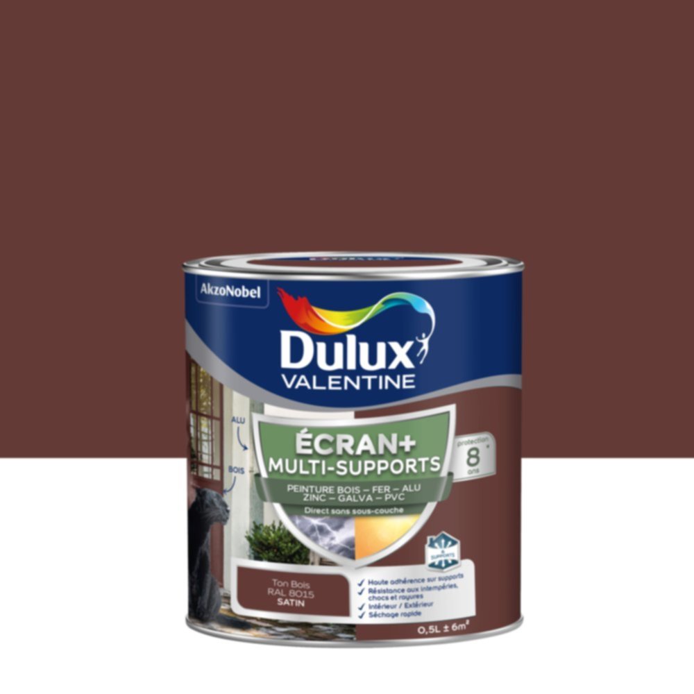 Peinture Ecran+ Multi-supports Satin Ton Bois 0,5L - DULUX VALENTINE