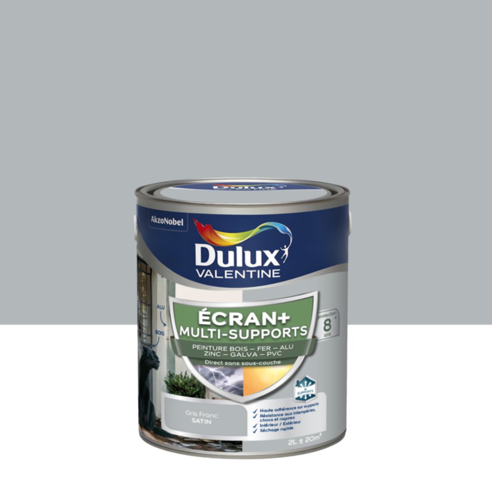 Peinture écran+ multi-support 2 l gris franc